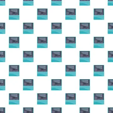 Repeating pattern of tool cabinets with wrench sets Stock Illustration