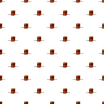 Repeating pattern with traditional asian sedan chairs Stock Illustration