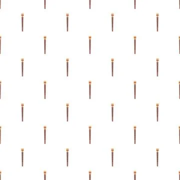 Repeating pattern of traditional wooden wind instrument Stock Illustration