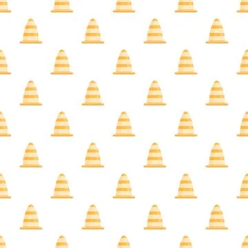 Repeating pattern of traffic cones warning of hazard Stock Illustration