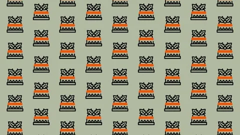 Repeating Pattern of Tribal Masks for Textile Design. Stock Footage 325381722