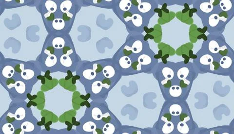 Repeating Pattern of White Circles in Honeycomb Stock Illustration