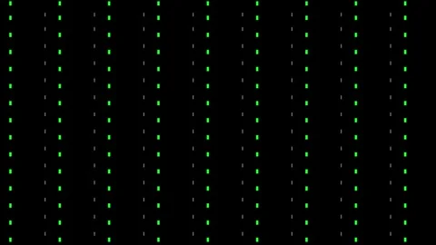 Repeating Pattern Of White Squares And Red Green Dashes On Black Background.. Stock Footage 321397337