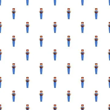 Repeating pattern of women singing holding songbooks Stock Illustration