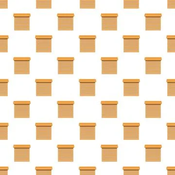 Repeating pattern of wooden window shutters Stock Illustration