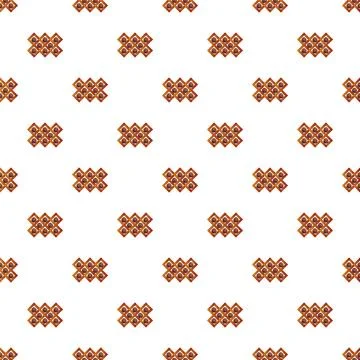 Repeating pattern of wooden wine rack cubes holding bottles Stock Illustration