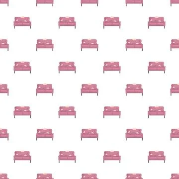 Repeating pattern of worn pink sofa background Illustrazione stock