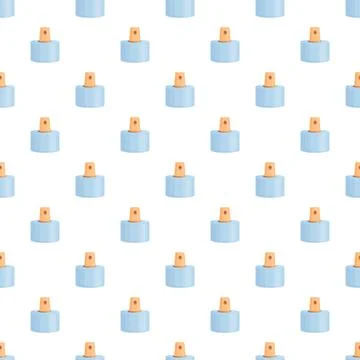 Repeating perfume spray bottle pattern creating fragrance background Stock Illustration