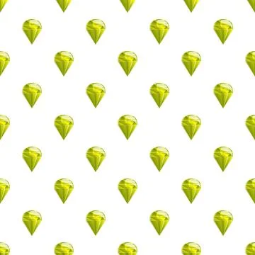 Repeating peridot gemstone pattern on white background 스톡 일러스트