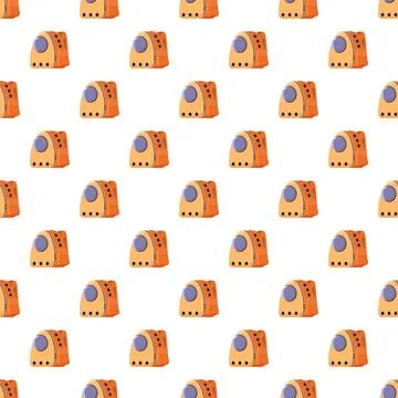 Repeating pet carrier backpack pattern on white background 스톡 일러스트