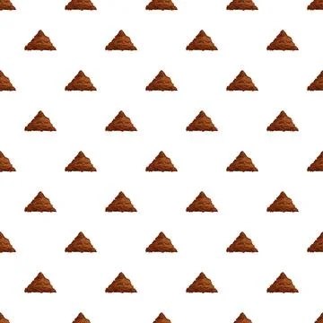 Repeating piles of brown dirt forming a seamless pattern 스톡 일러스트
