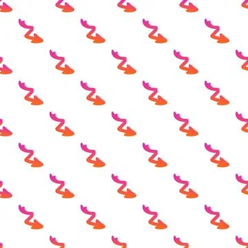 Repeating pink and orange zigzag arrows pointing right Stock Illustration
