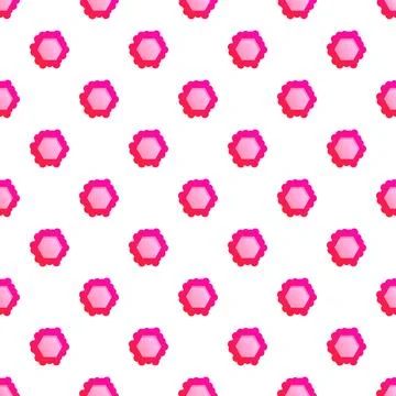 Repeating pink hexagons creating a modern seamless pattern イラスト素材