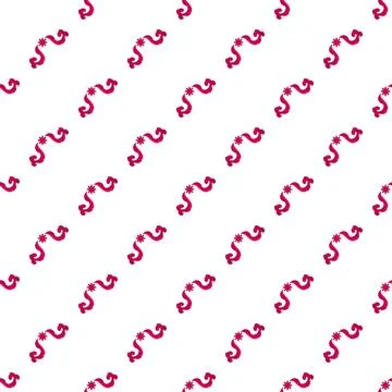 Repeating pink ornate flourish pattern with star element Stockillustratie