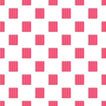 Repeating pink square candy pattern on white background Illustrazione stock
