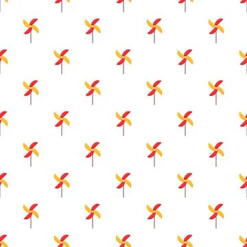 Repeating pinwheel pattern creating a cheerful background Stock Illustration