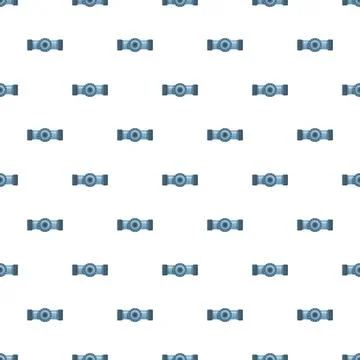 Repeating pipeline valve pattern creating industrial background 库存插图