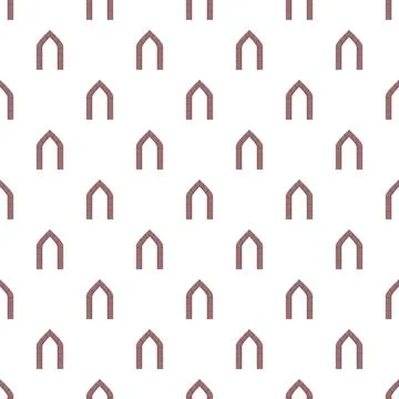 Repeating pointed gothic brick arch seamless pattern Stock Illustration