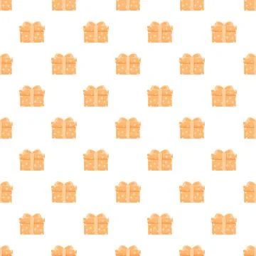 Repeating polka dot gift boxes seamless pattern イラスト素材