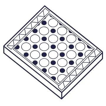 Repeating Polka Dot Tile Icon Clean Vector White Stock Illustration