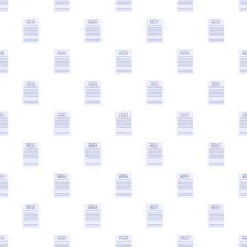 Repeating privacy policy document pattern for data protection Stock Illustration