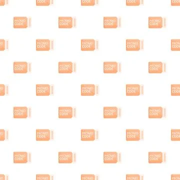 Repeating promo code coupons offering discount opportunities pattern Stock Illustration