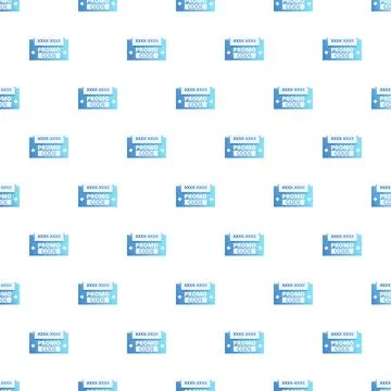 Repeating promo code pattern for online shopping deals 스톡 일러스트