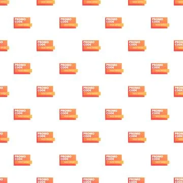 Repeating promo code pattern promoting online shopping discounts Stockillustratie