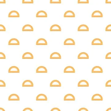 Repeating protractor pattern for geometry and education concept Illustrazione stock