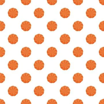 Repeating pumpkin pattern creating a seamless background Stock Illustration