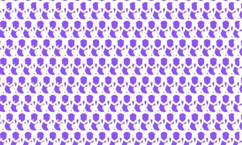 Repeating purple geometric link pattern on white Stock Illustration