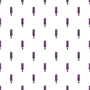 Repeating purple ice pop pattern on white background Stockillustratie