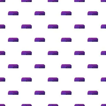 Repeating purple pillow pattern on white background Stock Illustration