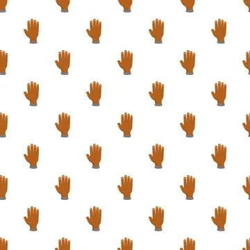 Repeating raised hands pattern representing diversity and unity Stock Illustration