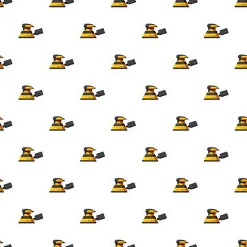 Repeating random orbital sander power tool seamless pattern Stock Illustration