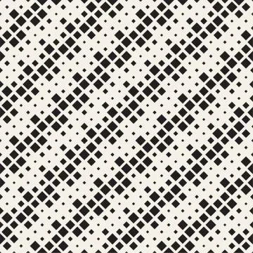 Repeating Rectangle Halftone. Modern Geometric Lattice Texture. Vector Seam.. Stock Illustration