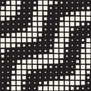 Repeating Rectangle Halftone. Modern Geometric Lattice Texture. Vector Seam.. Stock Illustration
