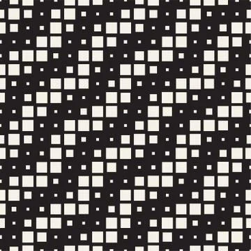 Repeating Rectangle Halftone. Modern Geometric Lattice Texture. Vector Seam.. Stock Illustration