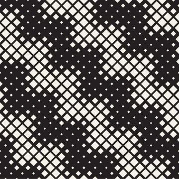 Repeating Rectangle Halftone. Modern Geometric Lattice Texture. Vector Seam.. イラスト素材