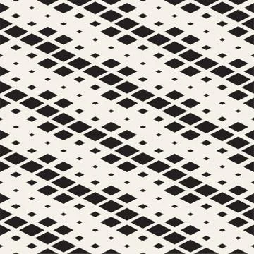 Repeating Rectangle Halftone. Modern Geometric Lattice Texture. Vector Seam.. イラスト素材
