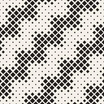 Repeating Rectangle Halftone. Modern Geometric Lattice Texture. Vector Seam.. イラスト素材