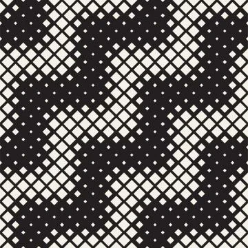 Repeating Rectangle Halftone. Modern Geometric Lattice Texture. Vector Seam.. イラスト素材
