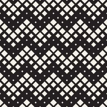 Repeating Rectangle Halftone. Modern Geometric Lattice Texture. Vector Seam.. Stock Illustration