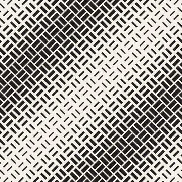 Repeating Rectangle Halftone. Modern Geometric Lattice Texture. Vector Seamle イラスト素材