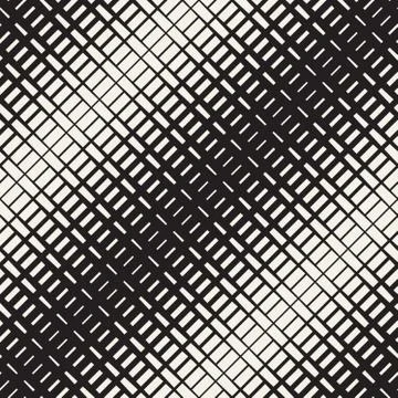 Repeating Rectangle Halftone. Modern Geometric Lattice Texture. Vector Seamle Stock Illustration