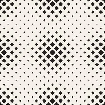 Repeating Rectangle Shape Halftone. Modern Lattice Texture. Vector Seamless Stock Illustration
