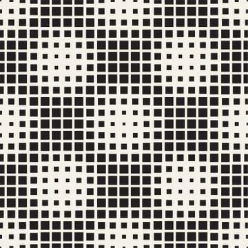 Repeating Rectangle Shape Halftone. Modern Geometric Lattice Texture. Vector Stock Illustration