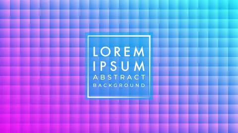 Repeating rectangles pattern vector illustration. Light blue to purple grad.. Ilustração Stock