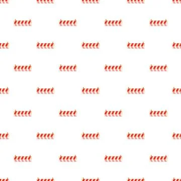 Repeating red and white construction barrier pattern Stock Illustration