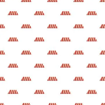 Repeating red and white striped awning pattern background Illustrazione stock